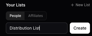 Create a New List